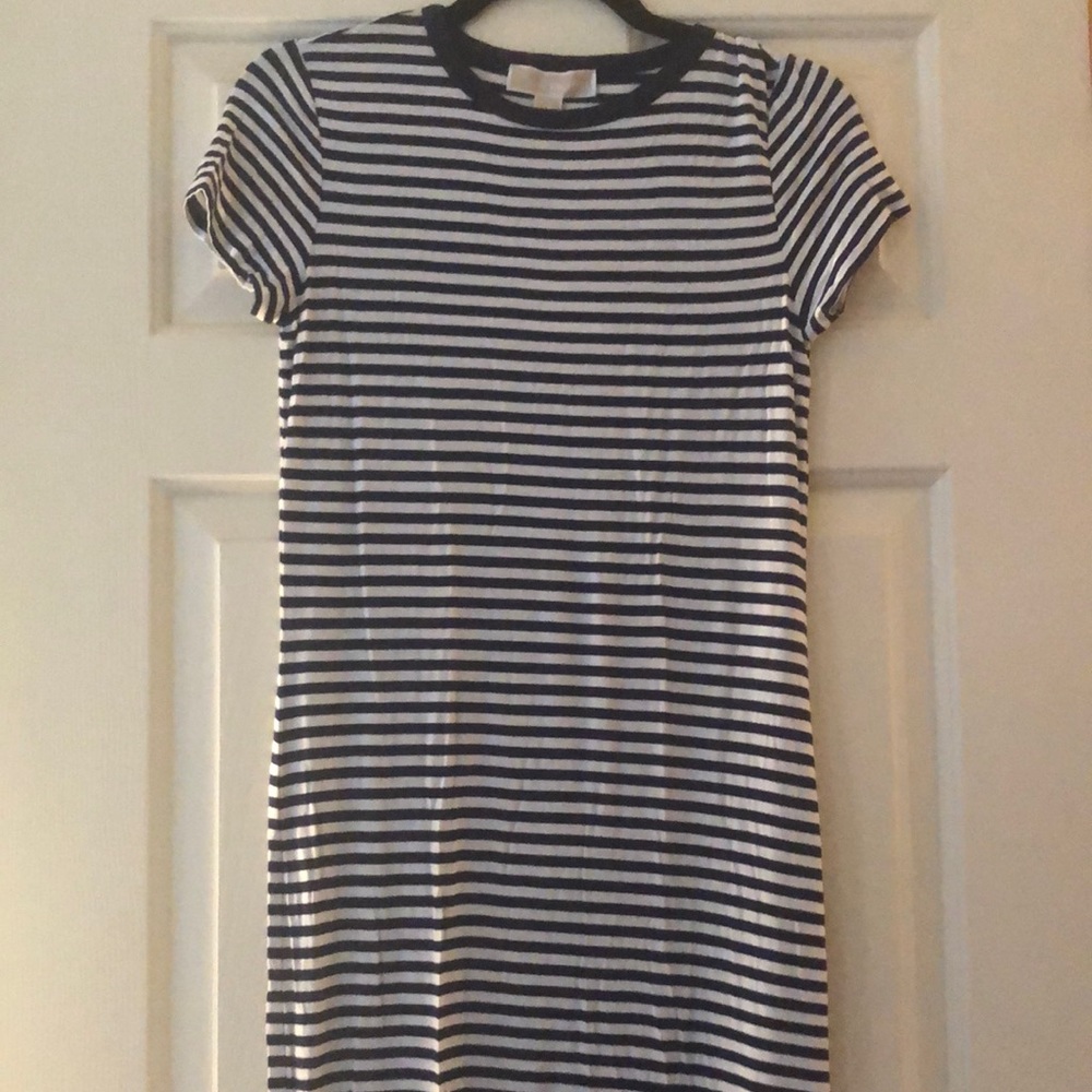 Michael Kors striped short-sleeved maxi dress XS